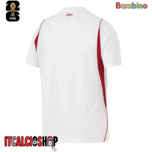 Turchia Seconda Maglia Bambino Mondiali 2026 Manica Corta (+ Pantaloni corti)